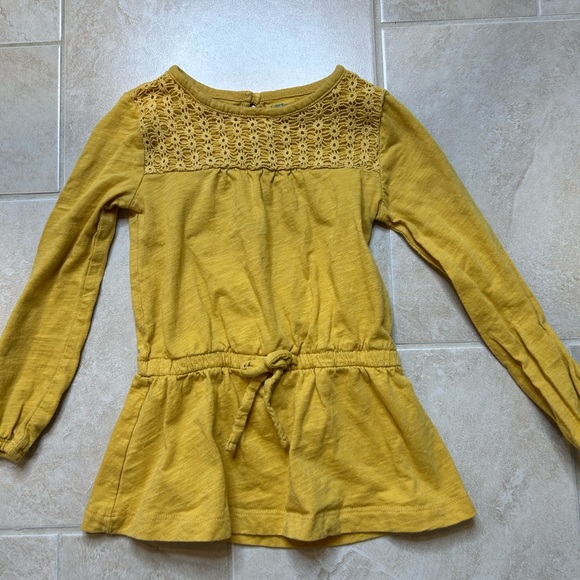 Carter's Mustard Lace Detail Long Sleeve Blouse - Picture 1 of 7